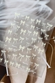 3D elegant bow nail stickers with pearlescent white holographic glow design YT7641 - YT7641Te Yellow