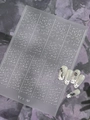 Transparent French leopard print nail art stickers set with 3D rose and star charms - Leopard Style (YT T-30)