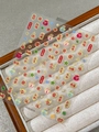 Golden Chinese New Year nail art stickers YT7859Pro featuring lucky charms on clear film - Gilded (YT7859Pro)