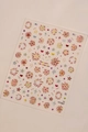 Fireworks celebration nail art sticker YT7267 with red and yellow stars and hearts - Magic Color Fireworks Heart Style (YT7267Ls)