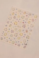 Holographic fireworks and heart nail art stickers in yellow and purple finish - Festive Radiant Fireworks Style (YT7268Ls)