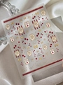 Vintage rose and golden bow nail art stickers with heart patterns, model YT7897 - Gilded (YT7897Me) / Gold