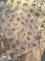 Winter red plum blossom gold stamping nail sticker YT7327 with traditional Chinese style - Bronzing Style (YT7321Me)