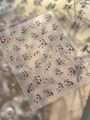 Winter style nail art sticker with red plum blossoms and golden branch details - Silver Stamping Style (YT7322Si)