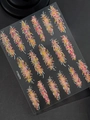 Glinsterende laser vuurwerk nagelstickers YT7820 met kleurrijke metallic glitter afwerking - Schelp Licht Vuurwerk (YT7820Te)