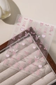 Pink ribbon bow nail stickers with sweet lace patterns for manicure art, style YT7630 - YT7630Pm Pink