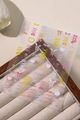 Sweet ballet bow nail stickers with pink hearts and ribbons in variant YT7632 style - YT7632Pm Dopamine Color