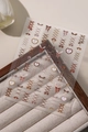 Self-adhesive nail stickers with vintage ballet bows and lace designs in brown tones - YT7633Pm Maillard Color