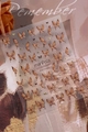 Brown butterfly nail art stickers with gold foil edges on a transparent sheet - Bronzing Jelly (YT7457Pro) / Brown
