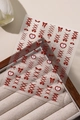 Sparkly red glitter nail stickers featuring ballet bows and rabbit ears style YT7635 - YT7635Pm Red