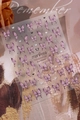 Purple and silver butterfly nail stickers with delicate lettering in model YT7459 style - Star Film Jelly (YT7459Pro) / Purple