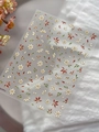 Selbstklebender Nagelaufkleber mit Goldfolien-Gänseblümchen und Blattmustern 569Pro - Goldprägung (YT7569Pro)
