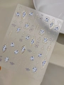 Blue porcelain nail art stickers with gold foil details and Chinese style patterns - Gold Stamped Chinoiserie Pattern (YT7765Me)
