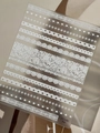 Pegatinas de encaje blanco para uñas con diseños de corazones y copos de nieve YT7580 - Blanco Plano (YT7580Pm)