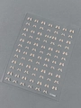 3D embossed light pink bow nail art stickers for manicure decoration style YT7660 - YT7660