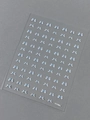 Light blue and white 3D embossed bow nail art stickers decal sheet style YT7662 - YT7662