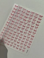 Adesivi per nail art con fiocchi rossi in rilievo 3D, effetto texture modello YT7365 - Rosso in Rilievo (YT7365)