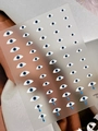 Evil eye nail art stickers featuring blue teardrops on translucent background - Blue Evil Eye Style (YT8060Gd)