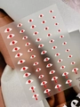 Minimalist red anime eye nail art stickers YT805 featuring dark gothic tears design - Red Eyes Tear Style (YT8069Gd)