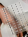 Minimalist nail art stickers with funny eye patterns and tear drops on clear film - Black Eyes Tear Style (YT8070Gd)