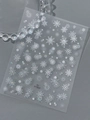 Holographic snowflake nail art stickers style YT7842 for festive winter manicure designs - Starlight Film Large White (YT7842Xg)
