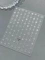 Silver snowflake chain nail art sticker with vertical ice crystal patterns YT7794 - Silver Bronzing (YT7794Si)