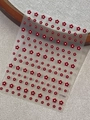 3D relief red flower nail art stickers with various sizes for manicures style YT7985 - Embossed Small Red Flower (YT7985)