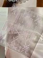 Pink and silver bow tie ribbon nail stickers with 3D metallic stud accents style YT7466 - Silver Stamping Pink Silver Cross Lines (YT7466Si)