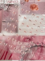 Schicke rosa Schleifen-Nagelaufkleber mit Kristall-Strasssteinen für DIY-Nagelkunst, Modell YT7757 S - Rhinestone Nude (YT7757S)