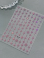 Holographic pink snowflake nail sticker strips with YT7797 MC series design - Holographic Magenta (YT7797Mc)