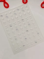 Silver bow-knot nail stickers with micro-beads and metallic finish on YT7840 sheet - YT7840P White / White