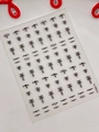 Chinese New Year nail art sticker with black frog button and pearl designs YT7841 - YT7841P Black / Black