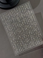 Golden stars and thin chain line nail art stickers with white dots on transparent sheet 7851 - Bronzing (YT7851) / Gold