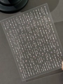 Holographic laser star and dot nail art stickers with colorful sparkling effect - Rose Color Glossy Film (YT7852)