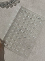 3D nail art stickers with white bows and pearls on translucent backing, model YT7837 P - Pearl White Style (YT7837P) / White