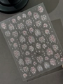Stickers à ongles holographiques laser YT7903 motif feu d'artifice et lignes chaînes - Film Brillant Couleur Rose Pink (YT7903) / Rose