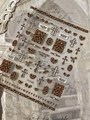 Y2K leopard print nail art sticker with cross and heart patterns model YT7556 - Embossed Brown (YT7556)