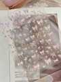 Adesivi olografici per unghie con fiocchi e motivi di cuori e stelle scintillanti - Shell Light Yt7687te
