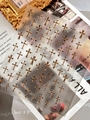 Leopard print cross nail stickers with gold outline on translucent backing YT7564 - Hot Stamping YT7564Me Brown