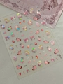 YT7691 cute cartoon animal and dessert nail art stickers with laser holographic finish - Shell Light Style (YT7691Te)