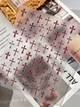 Pink leopard print and silver cross nail art stickers style YT7566 for manicures - Hot Silver YT7566Si Pink