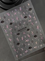 Holographic laser nail stickers with star and cloud patterns in a 45-degree angle view - Holographic Laser Star Cloud Style(YT7514Mc)