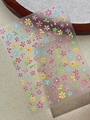3D embossed floral nail art stickers with colorful jelly resin flowers and glitter accents - Colorful Flower Shell Light Style (YT7974)