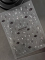 Silver and black Y2K nail stickers featuring stars and clouds on a transparent film - Silver Foil Star Cloud Style(YT7516Si)