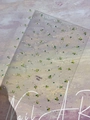 Floral nail decals with green leaves and rhinestone accents for French manicure art - Green (YT7421 Pro)