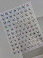 Holographic butterfly nail art stickers with iridescent glitter finish, model Pro 6978 - Starlight Jelly Butterfly (YT6978Pro)