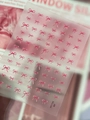 Pink ribbon bow nail stickers with translucent relief effect for manicure art YT7735 - Jelly Bowknot (YT7735Gd) / Pink