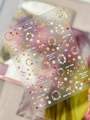 Vibrant floral relief nail stickers with colorful wreaths and Infinite Vitality text - Shell Light Style (YT8009)