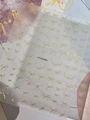 Golden 3D bow and chain nail stickers with elegant ribbon designs for nail art - Gold Stamping Bowknot (YT7666Me)