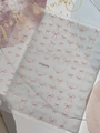 Pink glitter bow nail art stickers with pearl chain designs for manicure decor - Pink Stamping Bowknot (YT7667Fe)